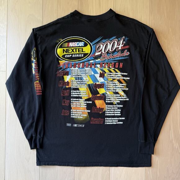 Vintage Nascar Nextel Cup Series Shirt XL Black Y2K Long Sleeve AOP Racing Art - Picture 7 of 8